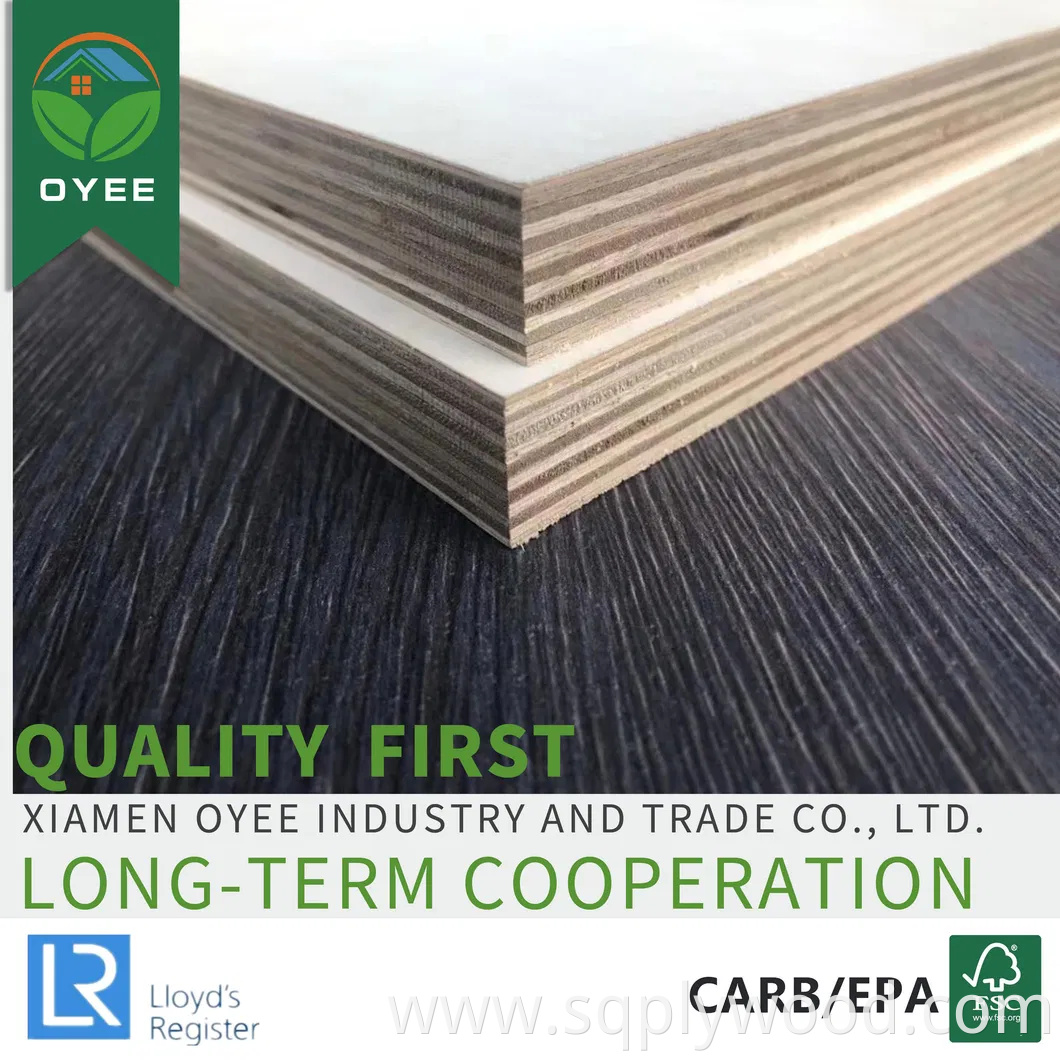 Fabricado En China 18mm Laminated/Melamine Plywood with Wood Grain for Cabinet